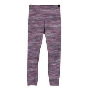 Lululemon Wunder Under Leggings *25" Sz 6 Striped Pink Grey Athletic Yoga